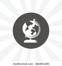earth globe isolated vector icon. education design element