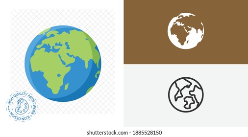 earth globe isolated vector icon. pollution, ecology design element