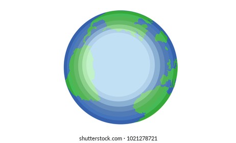 Earth globe isolated vector illustration