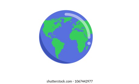 Earth globe isolated vector illustration