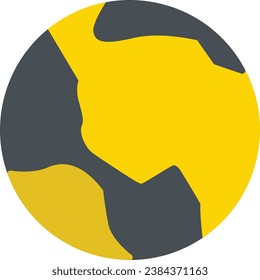 Earth Globe Line Vector Icon Dedign