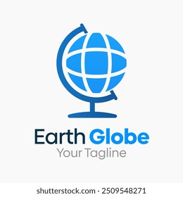 Plantilla de diseño de logotipo de globo terrestre. Bueno para empresas, agencias, comunidad y Organización