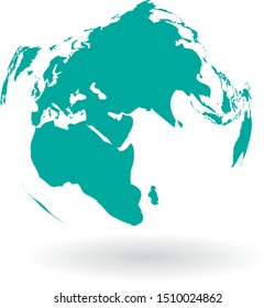 Earth Globe Logo - Isolated On White Background - Vector. Abstract Globe Vector For Web Icon, Map, Tech Logo And Element Design. 3D Icon For Earth, Global, Sphere, Travel Agency, Planet And World Logo