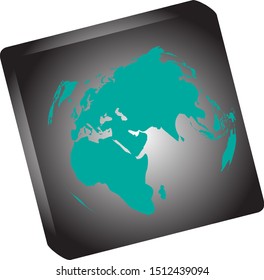 Earth Globe Logo - Isolated On White Background - Vector. Abstract Globe Vector For Web Icon, Map, Tech Logo And Element Design. 3D Icon For Earth, Global, Sphere, Travel Agency, Planet And World Logo