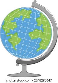 Earth globe model vector illustration