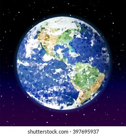 Earth globe mosaic vector art