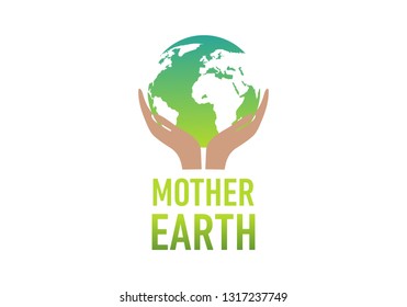 Earth, globe, mother earth logo vector