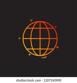 earth globe multimedia icon vector design