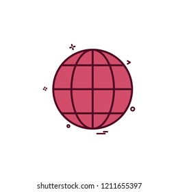 earth globe multimedia icon vector design