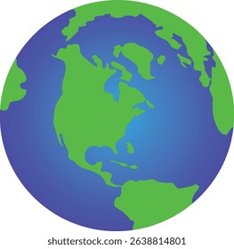 earth globe on white background