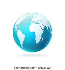 Earth globe on white background vector