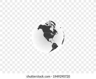 Planeta terrestre, planeta, icono de mapa Icono Ilustración vectorial.