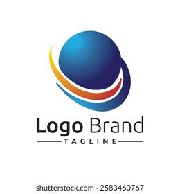 Earth Globe Planet Technology Modern Logo Template