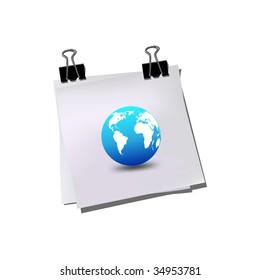 Earth Globe To Remember, vector concept