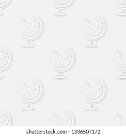 Earth globe seamless pattern vector