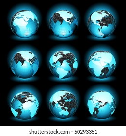 Earth globe set