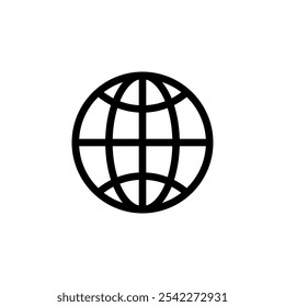 earth globe simple icon vector design