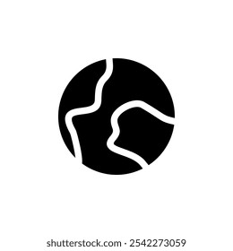 Erdkugel einfaches Symbol, Vektordesign