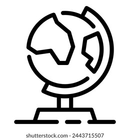 Earth Globe Simple Line Icon Logo Symbol