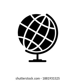 earth globe simple vector icon. globe flat design symbol.