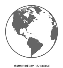 Earth globe symbol