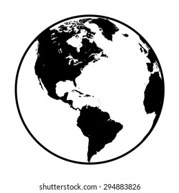 Earth globe symbol