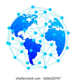 Earth Globe technology abstract graphics.Vector illustration eps 10.