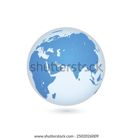 Earth globe transparent mock up world map sphere shape realistic vector illustration. Global geography cartography round planet with continent and ocean science education ecology environment