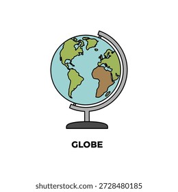 Vector del globo terrestre, concepto del mapa mundial global