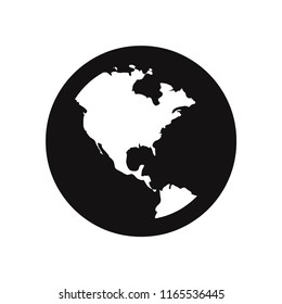 Earth globe vector icon