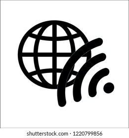 EARTH GLOBE VECTOR ICON