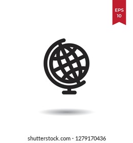 Earth globe vector icon