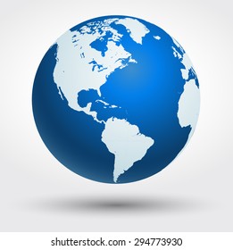 Earth globe vector icon