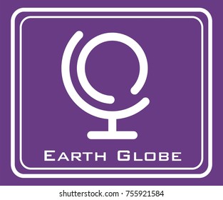 Earth globe vector icon