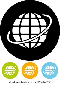 Earth globe vector icon
