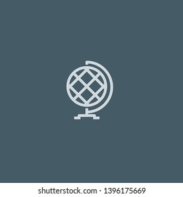 Earth Globe vector icon. Earth Globe concept stroke symbol design. Thin graphic elements vector illustration, outline pattern for your web site design, logo, UI. EPS 10.