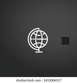 Earth Globe vector icon. Earth Globe concept stroke symbol design. Thin graphic elements vector illustration, outline pattern for your web site design, logo, UI. EPS 10.