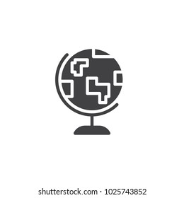 Earth globe vector icon. filled flat sign for mobile concept and web design. Geography simple solid icon. Symbol, logo illustration. Pixel perfect vector graphics