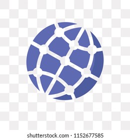Earth globe vector icon isolated on transparent background, Earth globe logo concept