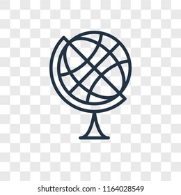 Earth globe vector icon isolated on transparent background, Earth globe logo concept