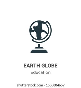 Earth globe vector icon on white background. Flat vector earth globe icon symbol sign from modern education collection for mobile concept and web apps design.