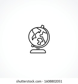 icono del vector del globo terrestre sobre fondo blanco