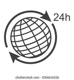 Earth, globe vector icon. Simple flat symbol. Pictogram