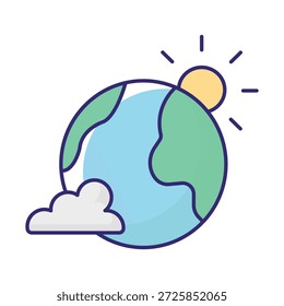 Icono de Vector de globo terráqueo que puede modificarse o editarse fácilmente