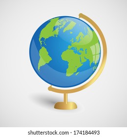 Earth globe vector illustration