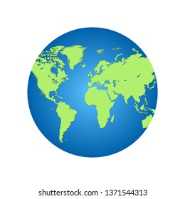 Earth globe vector illustration isolated