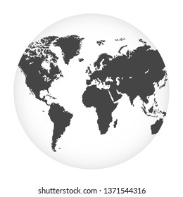 Earth globe vector illustration isolated