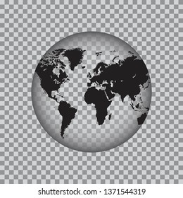 Earth globe vector illustration isolated