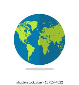 Earth globe vector illustration isolated