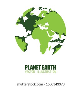 Earth globe vector illustration isolated